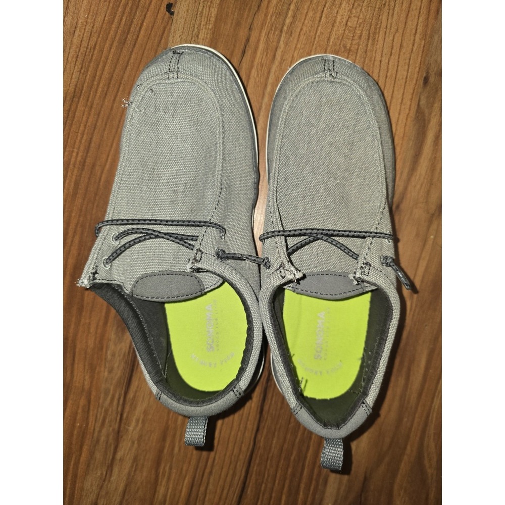 Sonoma Boys Slip On Shoes Gray Athletic Pull On Sneakers Size 4 99042